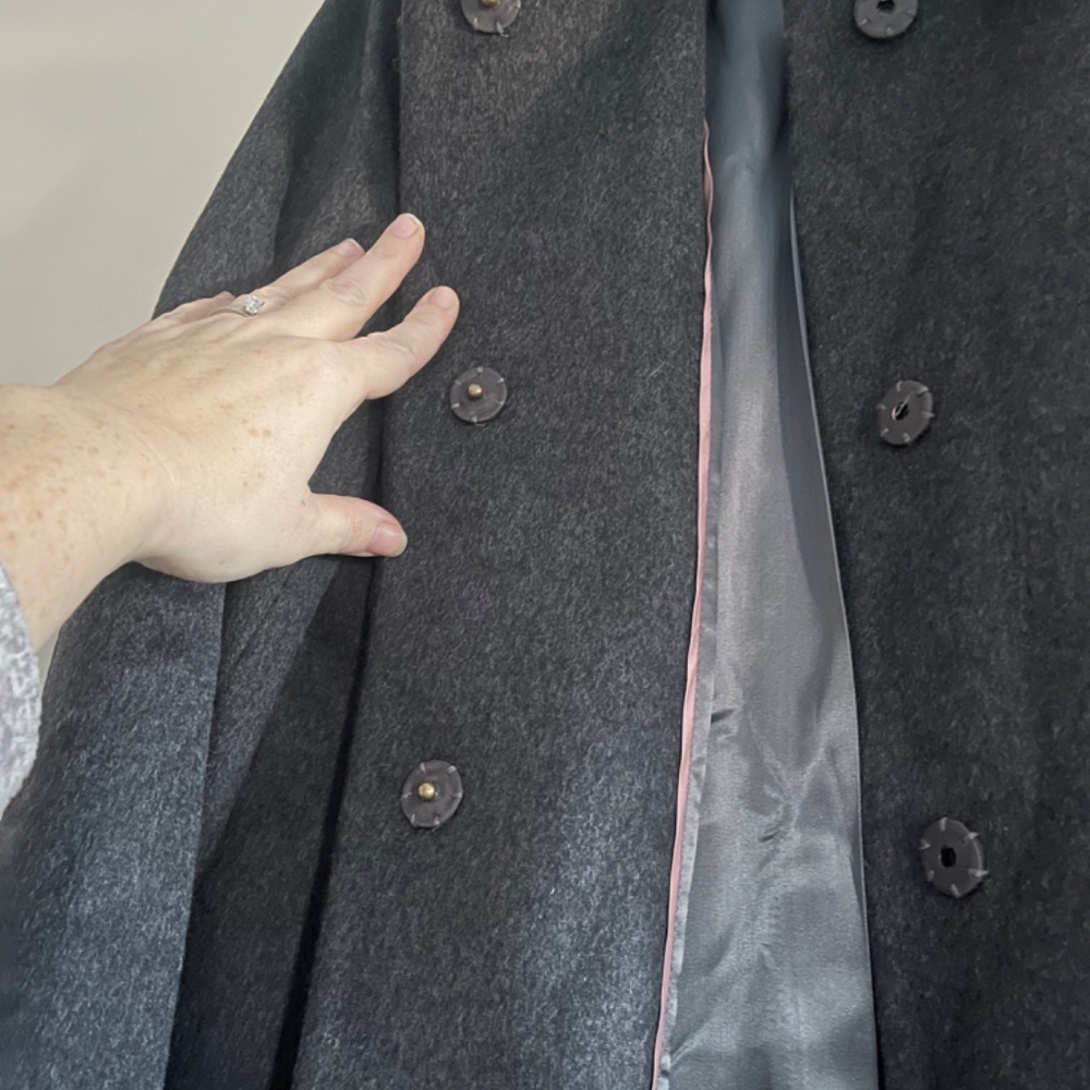 J. Crew Grey Wool Ribbon Script Coat - Picture 3 of 7